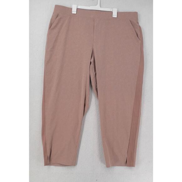 NEW Athleta Brooklyn Textured Ankle Pants Rose Pink Women's Plus Size 24 - Picture 2 of 10